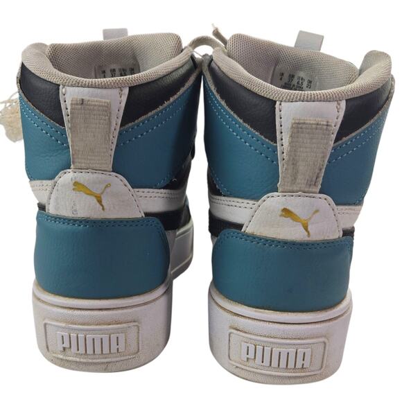 Puma | Blue & White Karmen Rebelle Mid Platform Sneaker | Size 6.5 - Picture 6 of 7